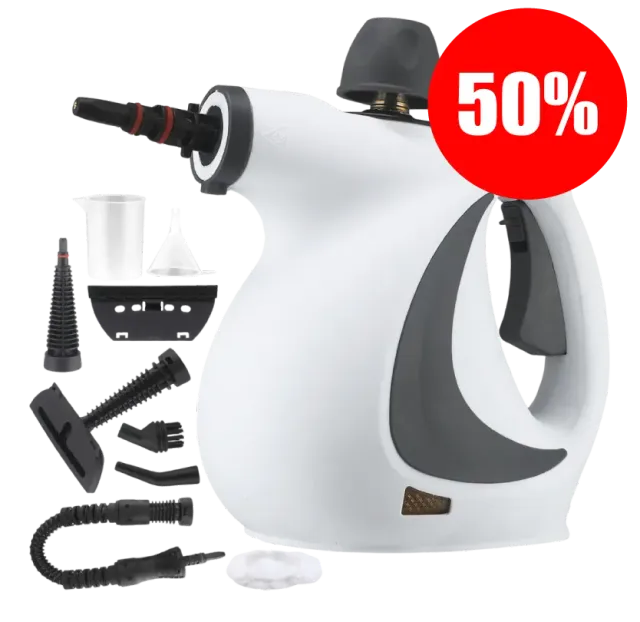 מנקה הקיטור Qinux Vapoxis עם האביזרים ותג הנחת השקה של 50%